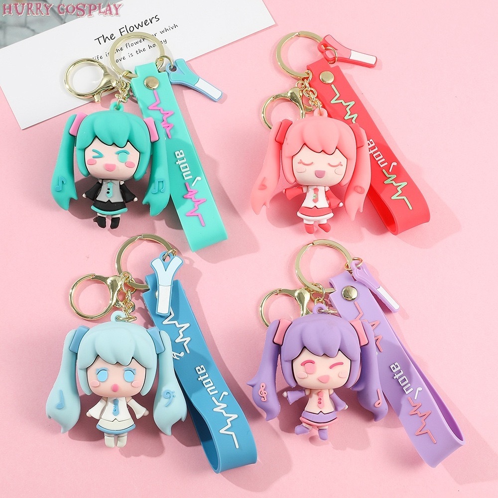 Hatsune Miku,Keychain,Hatsune Miku four colors and four expressions keychain - Pendant